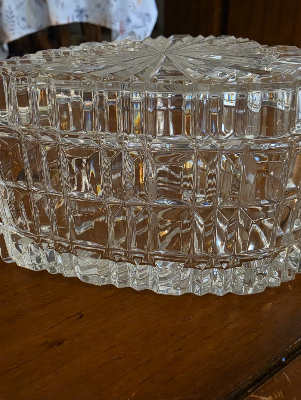Vintage Crystal Glass Heart Trinket Dish - Picture 3 of 7